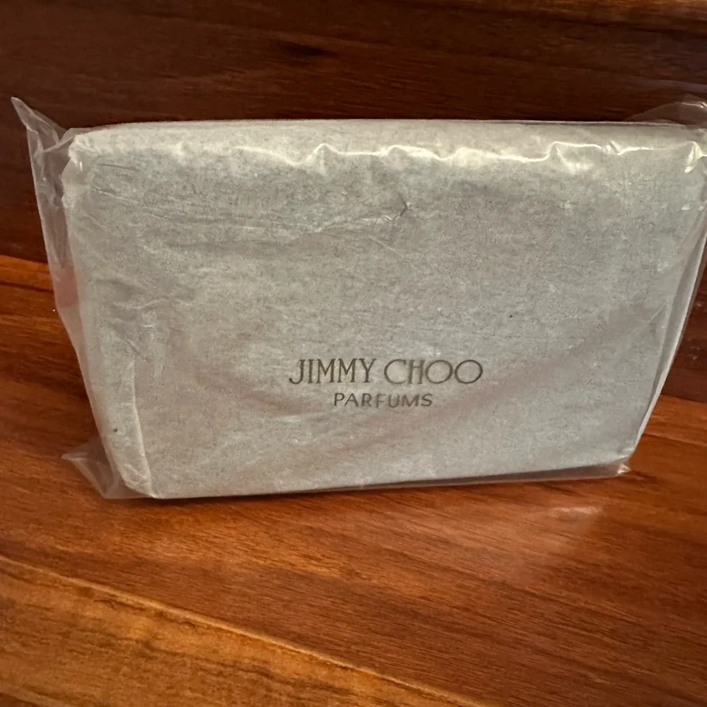 Jimmy Choo Black Suede like & Glitter Clutch with Gold Chain NWT - Picture 9 of 9